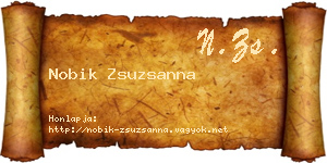 Nobik Zsuzsanna névjegykártya